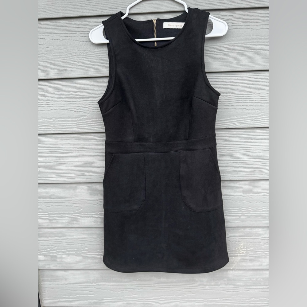 bishop + young Black Mini Dress